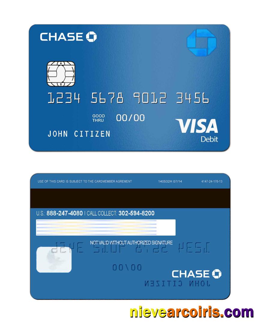 USA Chase bank visa card